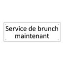 Service de brunch maintenant