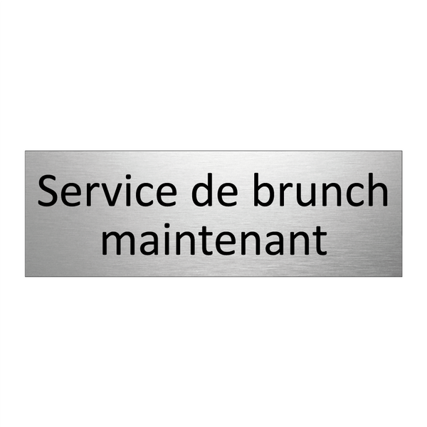 Service de brunch maintenant