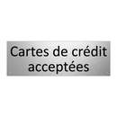 Cartes de crédit acceptées