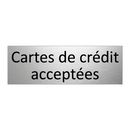 Cartes de crédit acceptées