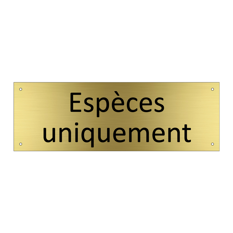 Espèces uniquement
