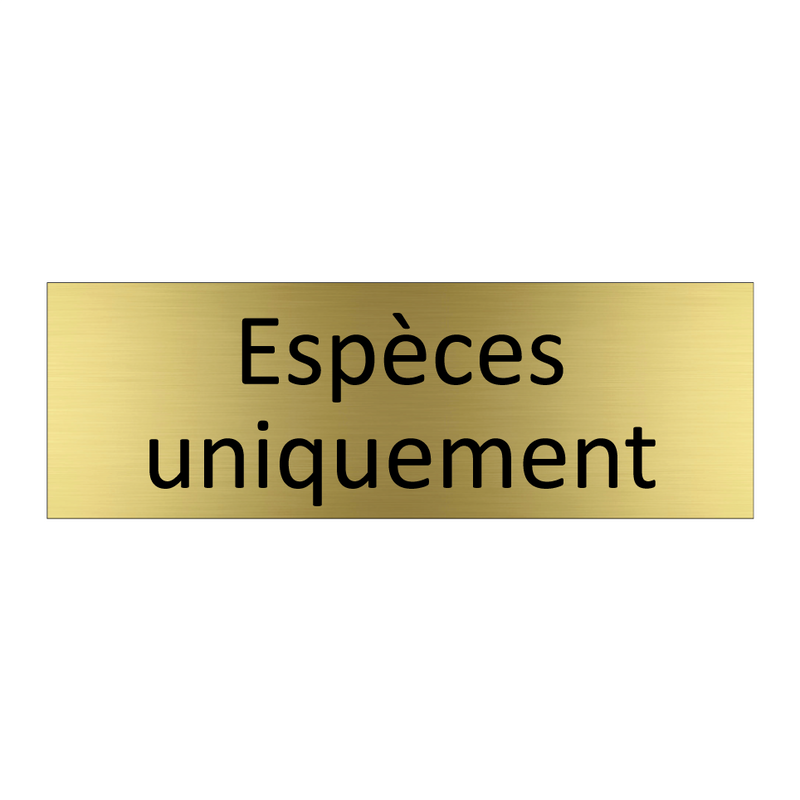 Espèces uniquement