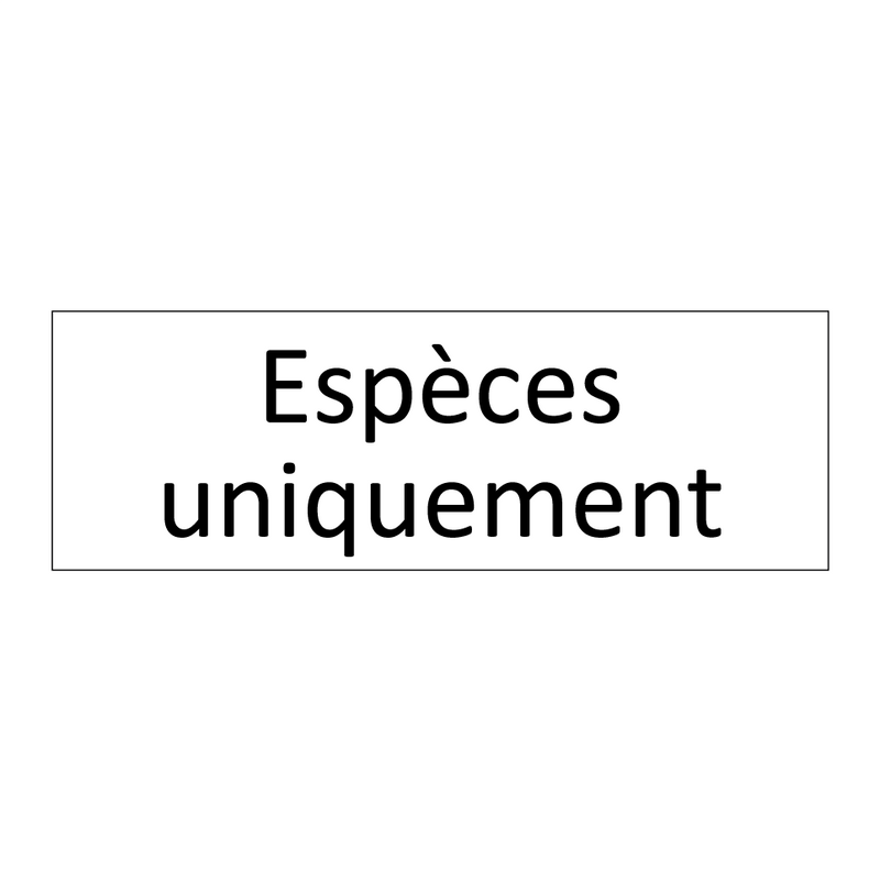 Espèces uniquement