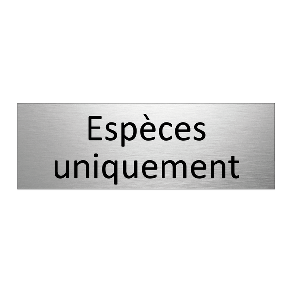 Espèces uniquement