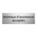 Animaux d'assistance acceptés