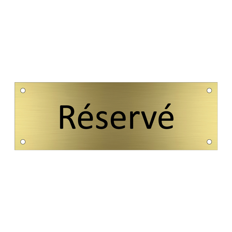 Réservé & Réservé & Réservé