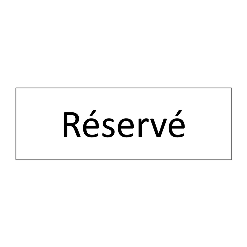Réservé & Réservé & Réservé & Réservé & Réservé & Réservé