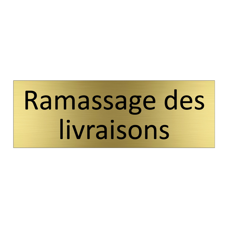 Ramassage des livraisons