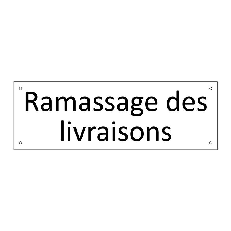 Ramassage des livraisons