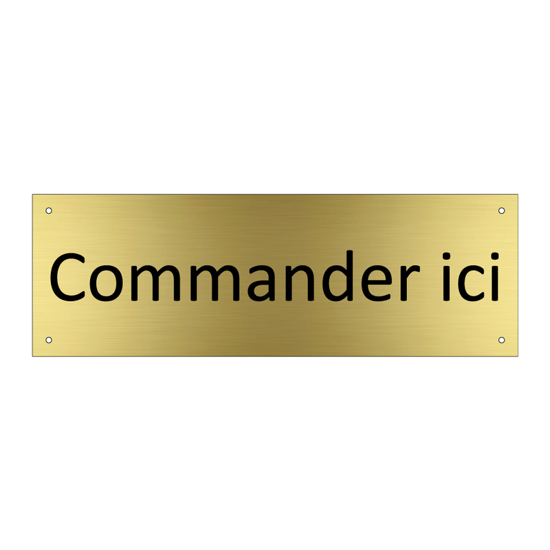 Commander ici