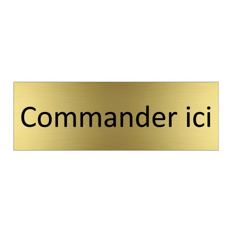 Commander ici