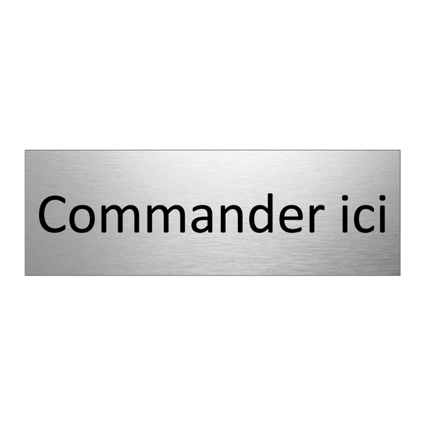 Commander ici