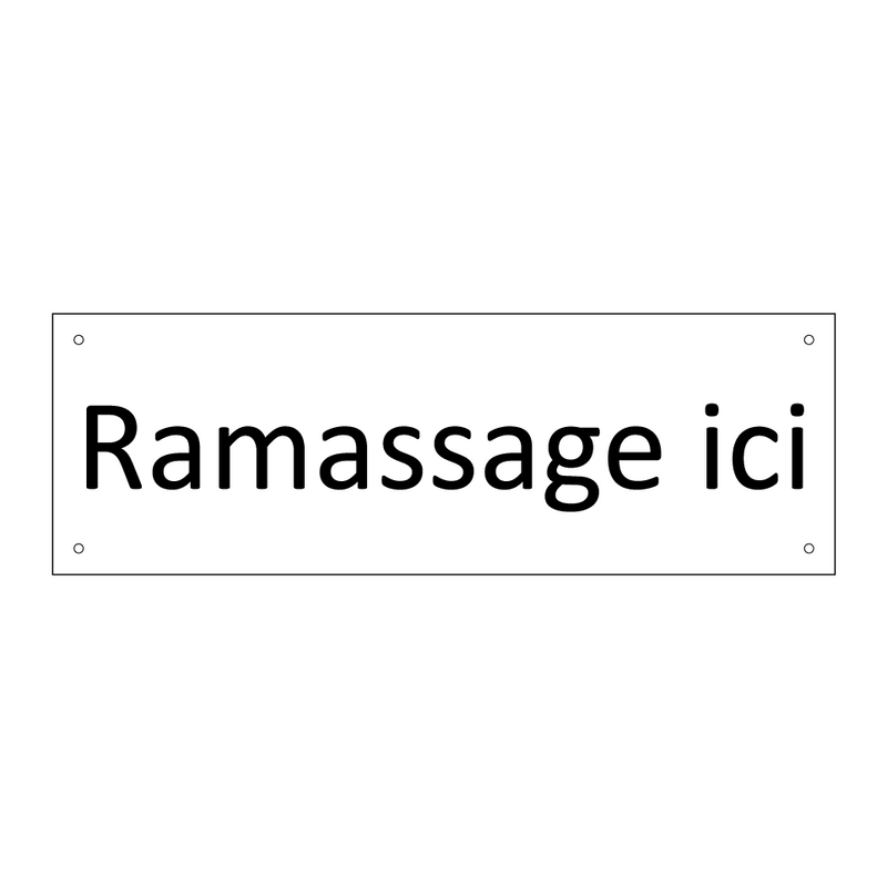 Ramassage ici