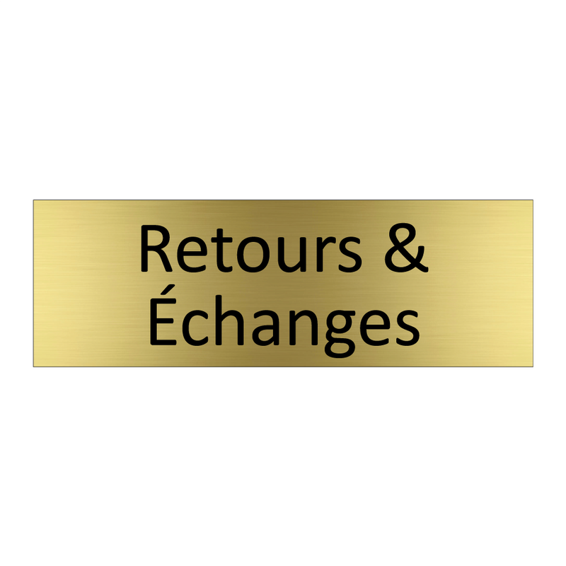 Retours & Échanges