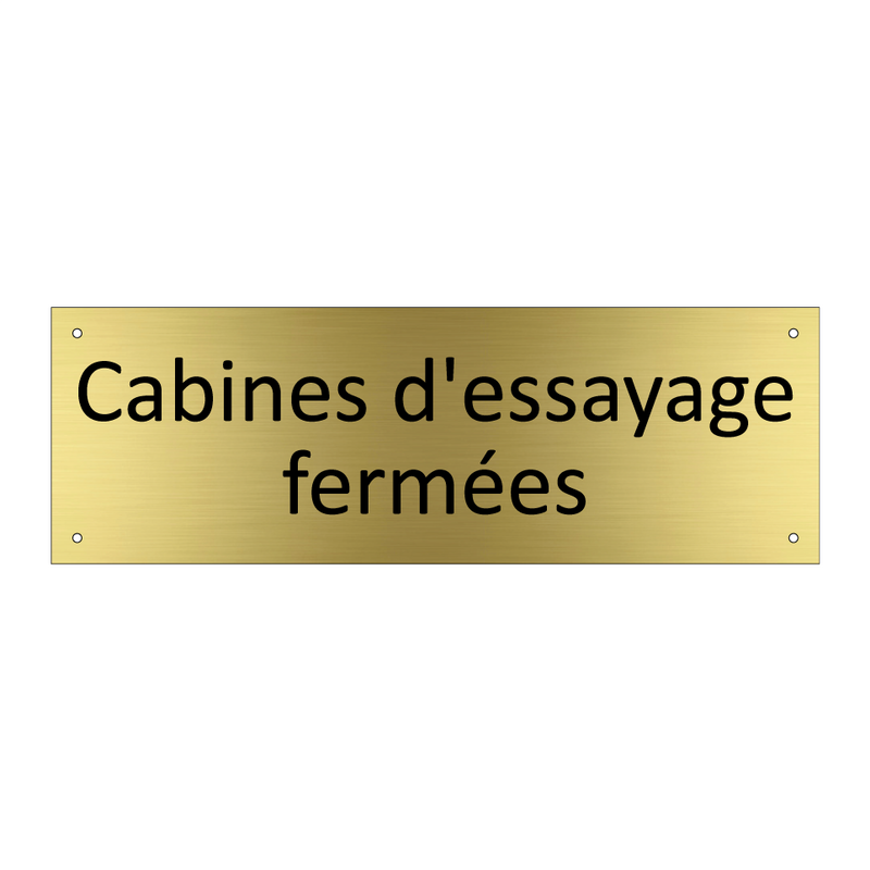 Cabines d'essayage fermées