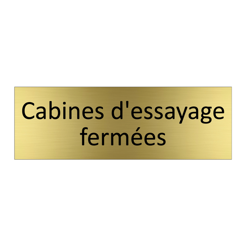 Cabines d'essayage fermées