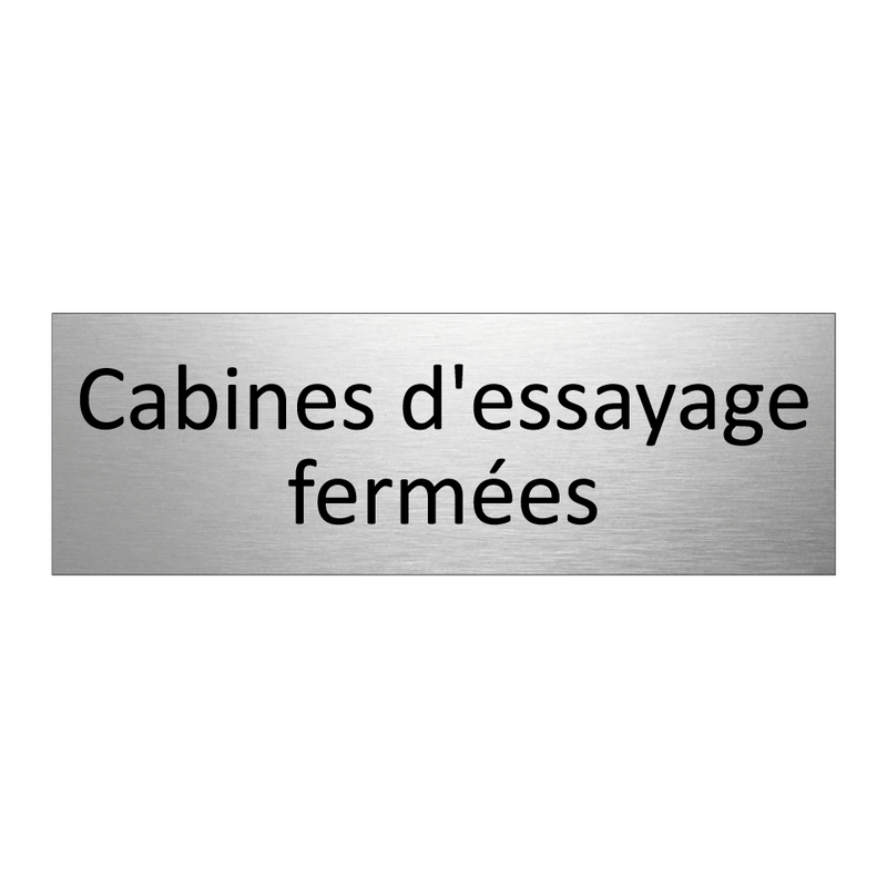 Cabines d'essayage fermées
