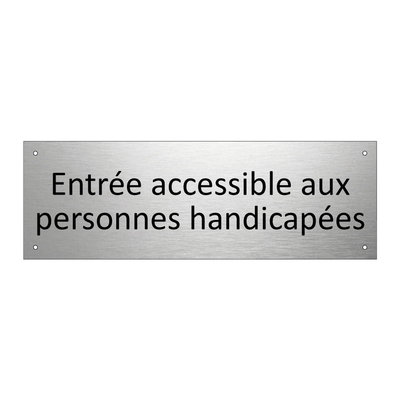 Entrée accessible aux personnes handicapées