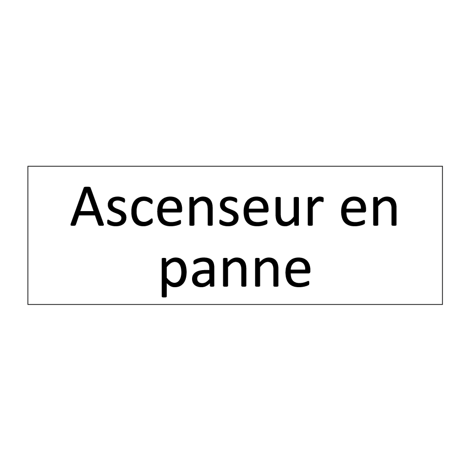 Ascenseur en panne