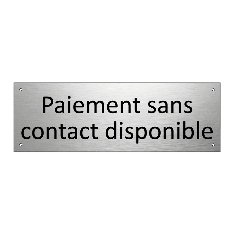 Paiement sans contact disponible