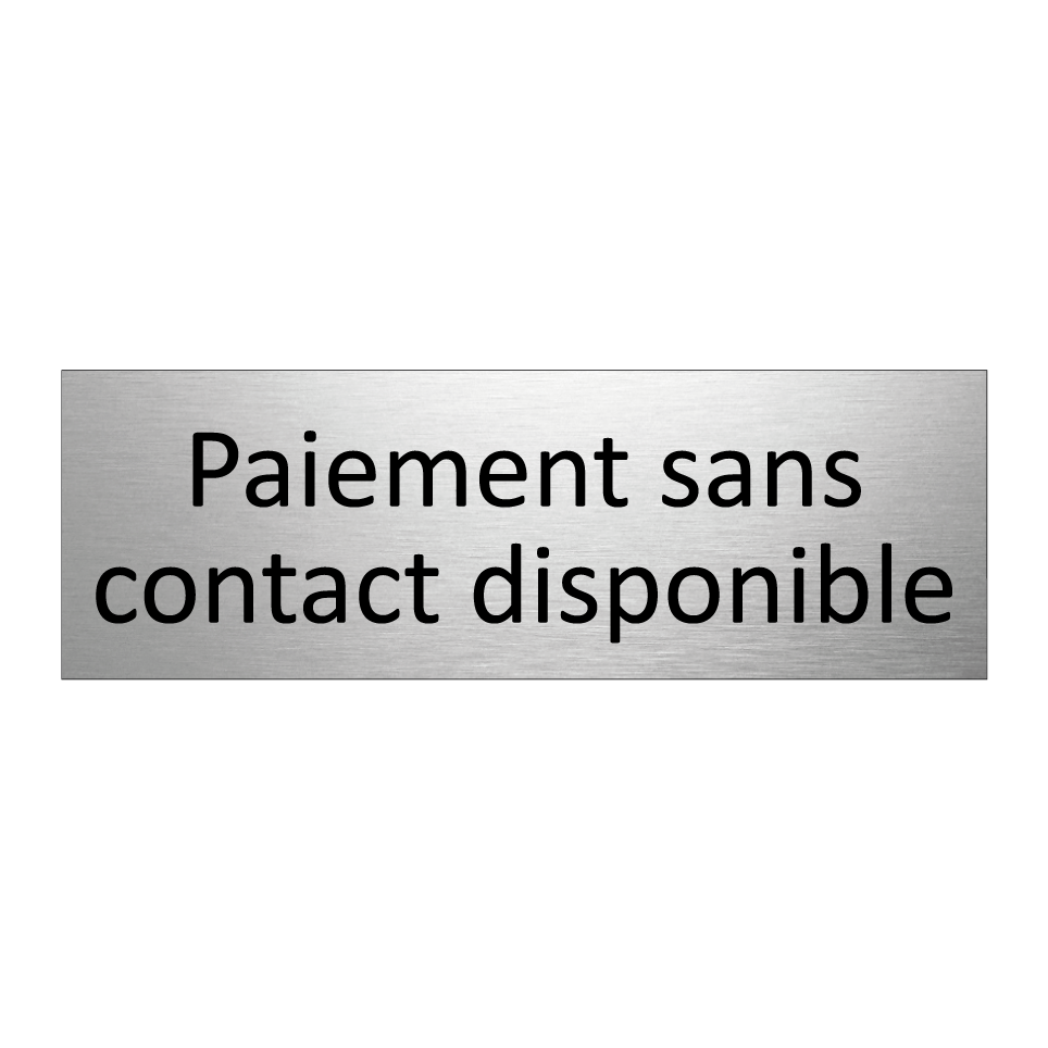 Paiement sans contact disponible