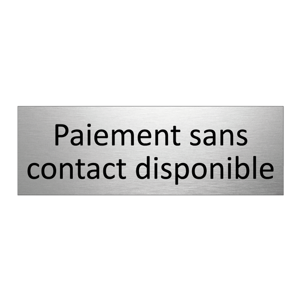 Paiement sans contact disponible