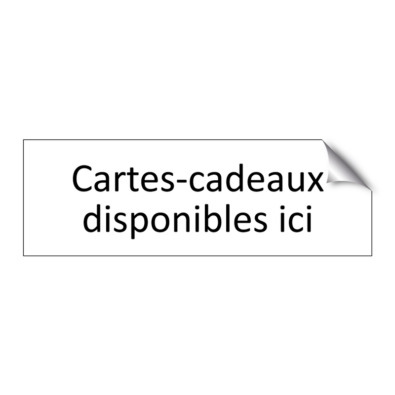 Cartes-cadeaux disponibles ici