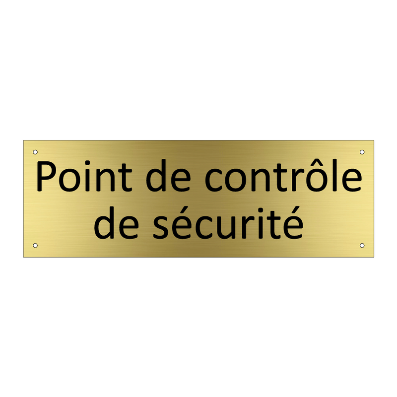 Point de contrôle de sécurité