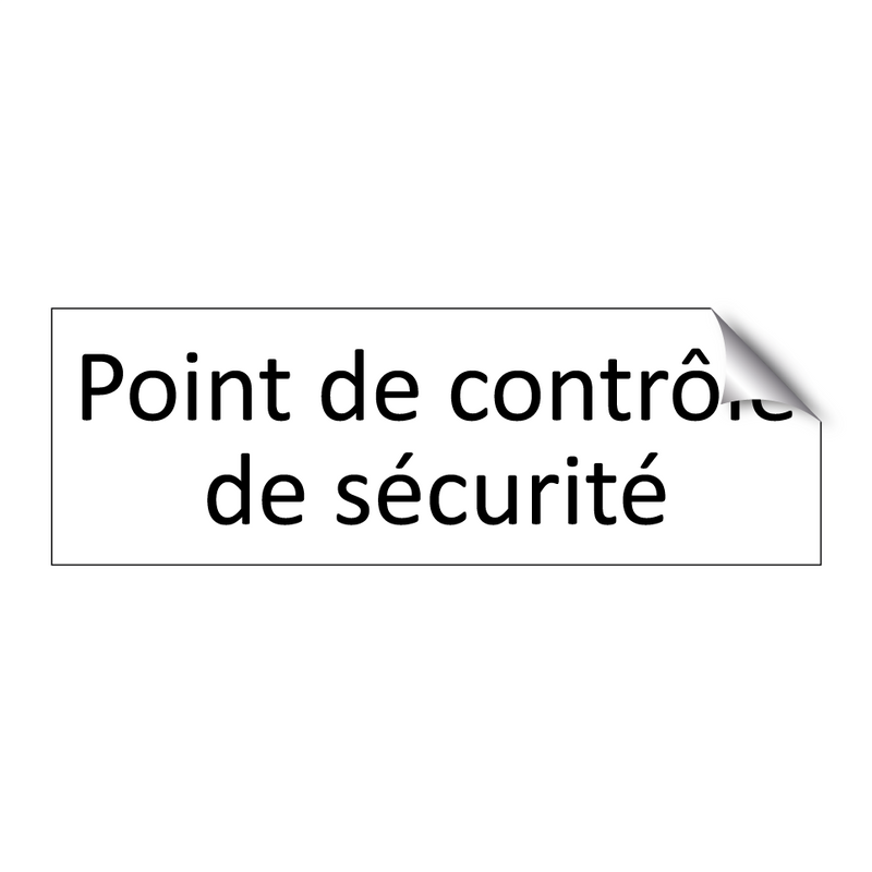 Point de contrôle de sécurité