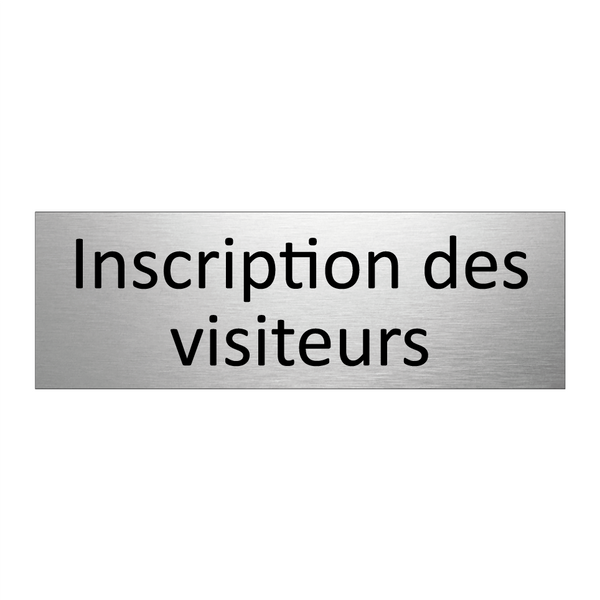 Inscription des visiteurs