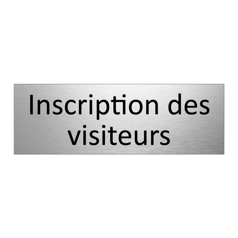 Inscription des visiteurs