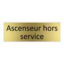 Ascenseur hors service