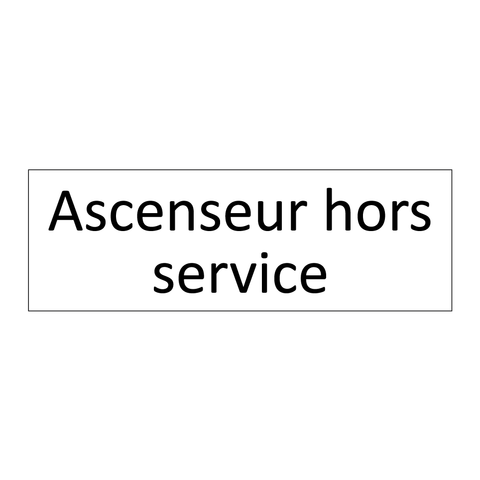 Ascenseur hors service