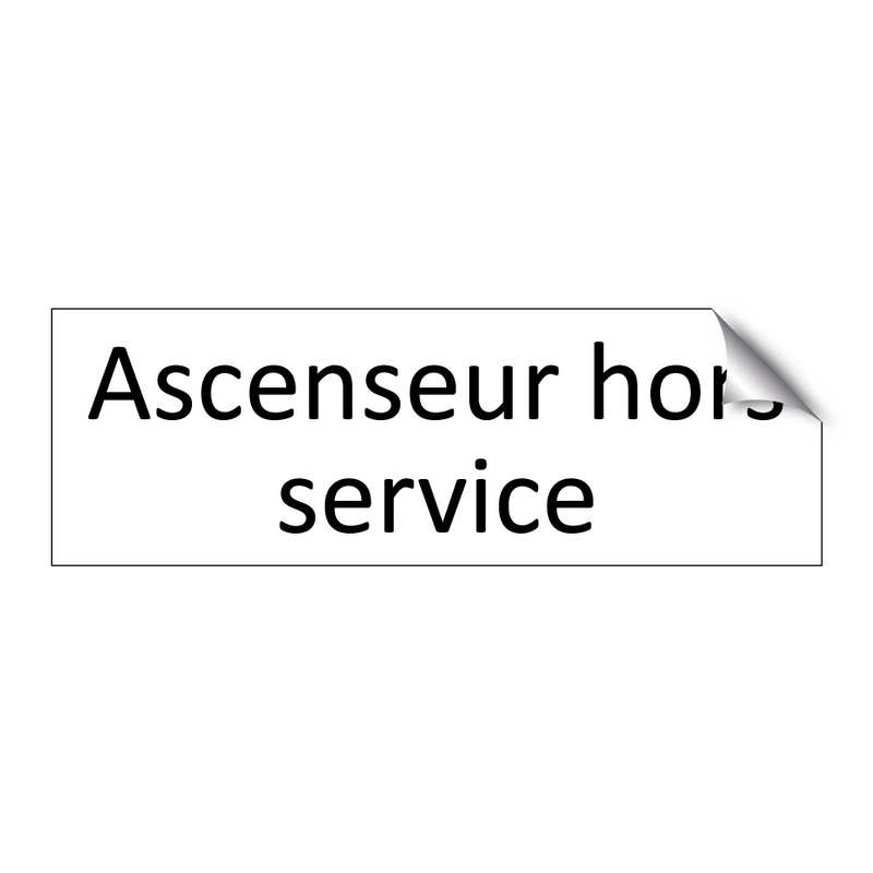 Ascenseur hors service