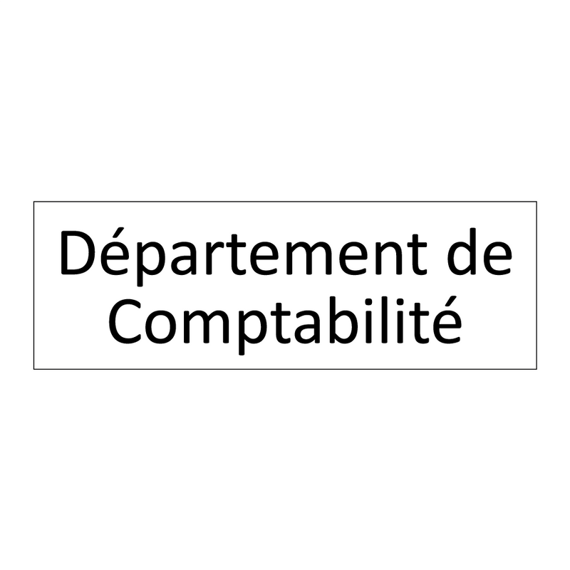 Département de Comptabilité