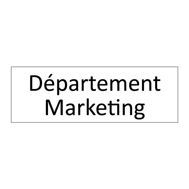 Département Marketing
