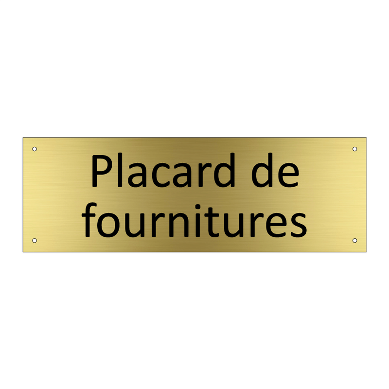 Placard de fournitures