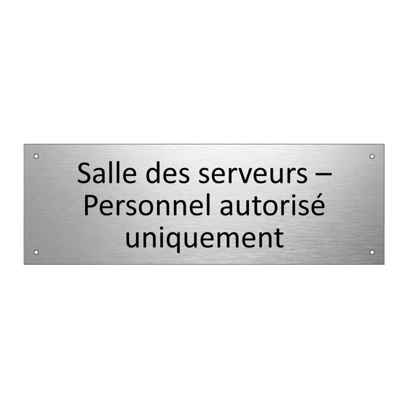 Salle des serveurs – Personnel autorisé uniquement