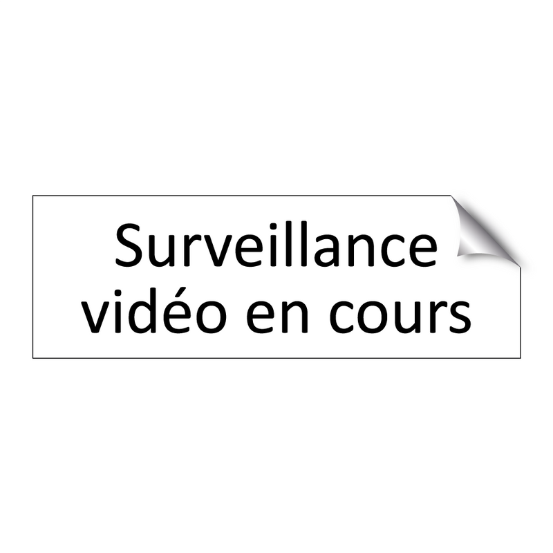 Surveillance vidéo en cours