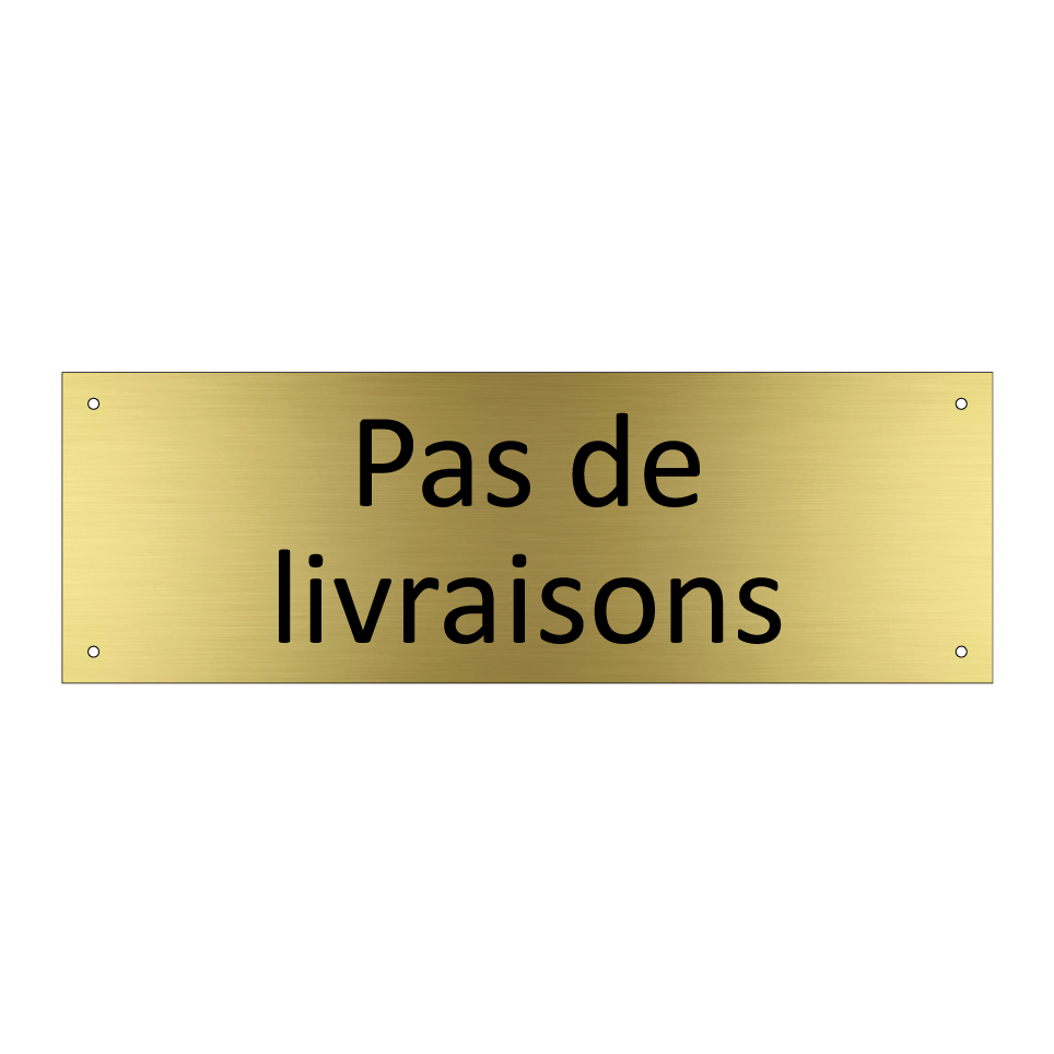 Pas de livraisons