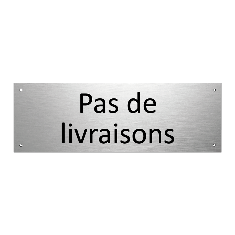Pas de livraisons