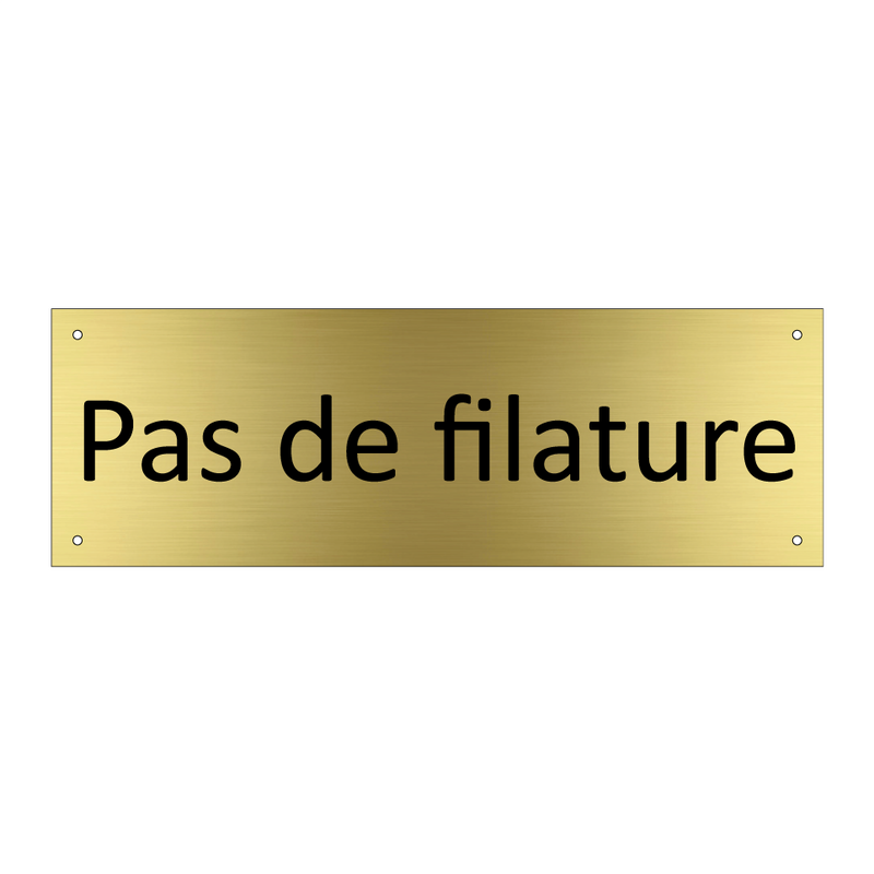 Pas de filature