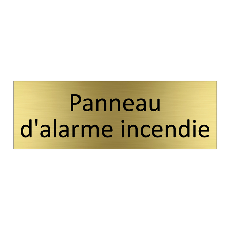 Panneau d'alarme incendie