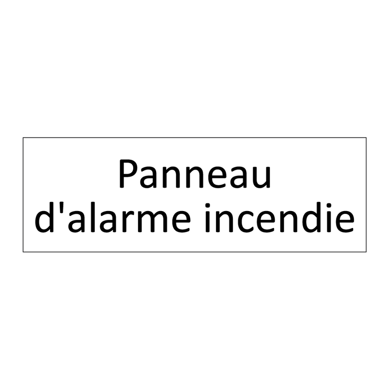 Panneau d'alarme incendie