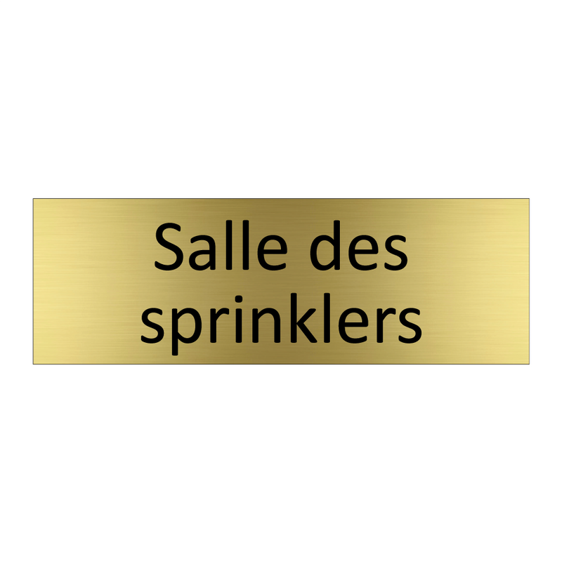 Salle des sprinklers