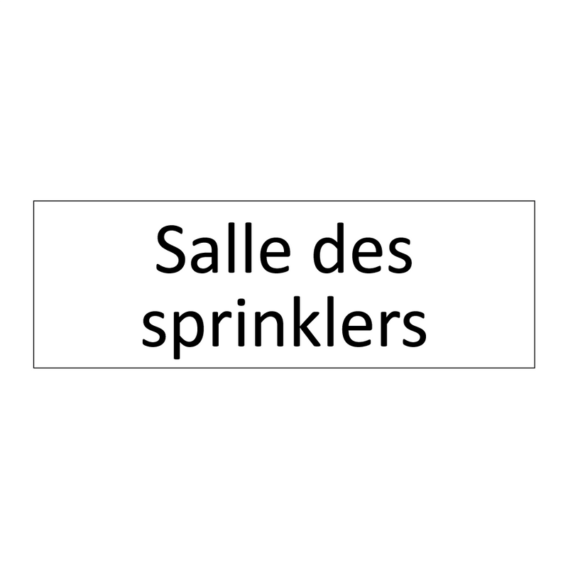 Salle des sprinklers