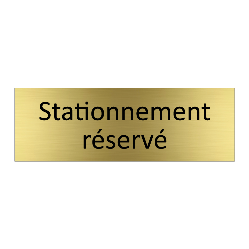 Stationnement réservé