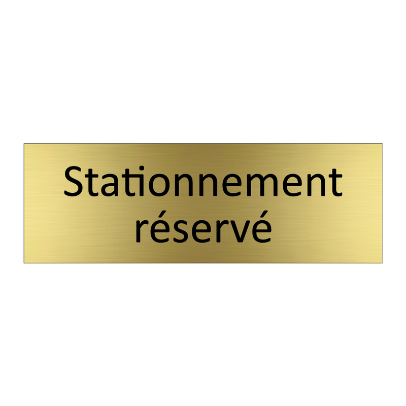 Stationnement réservé