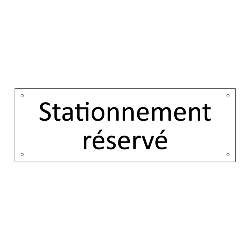 Stationnement réservé