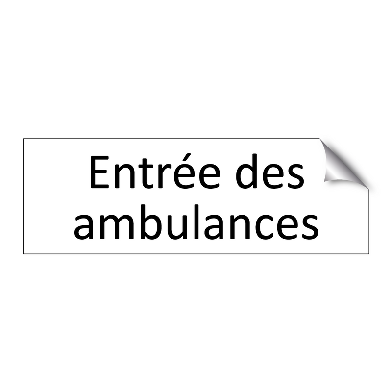 Entrée des ambulances